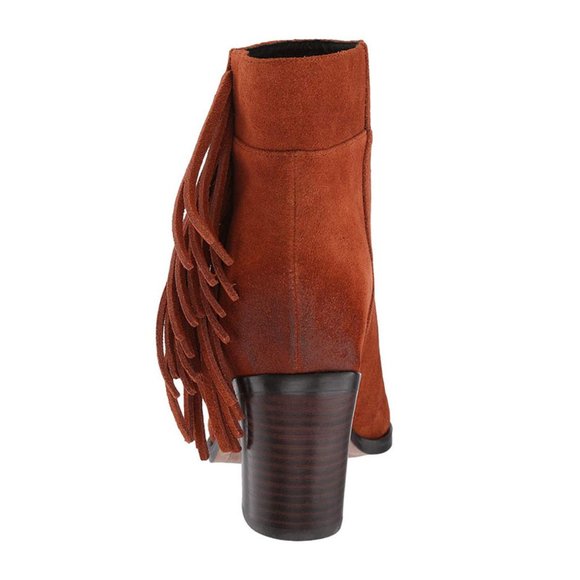 NEW Kenneth Cole New York Alana Women’s Ankle Booties Fringe Suede Leather - Picture 6 of 12